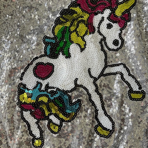 Lola + the Boys, girls unicorn sequin bomber size 8 & 12. - Picture 5 of 8